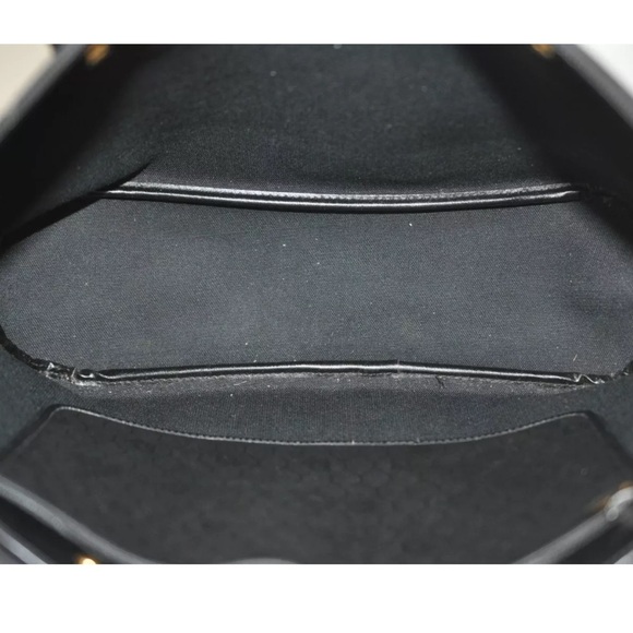 Authentic Christian Dior Honeycomb Shoulder Tote Bag PVC Leather Black - Picture 12 of 13